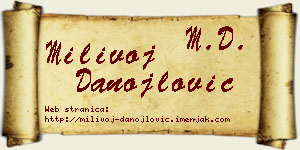 Milivoj Danojlović vizit kartica